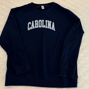UNC Crewneck Unisex Size XL Navy w/Carolina blue